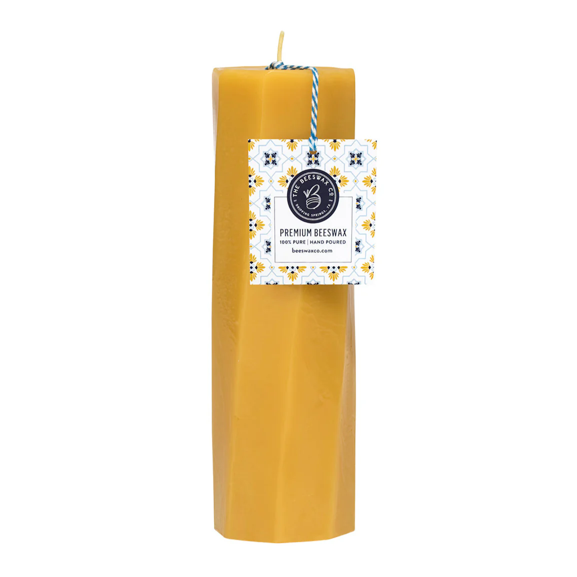 2.5" Beeswax Spiral Octagon Pillar - Image 4